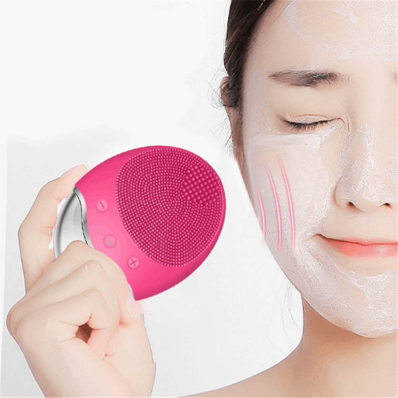 Silicone Facial Cleansing Device Electric Facial Cleansing Device Ultrasonic Beauty Device - Guiaz