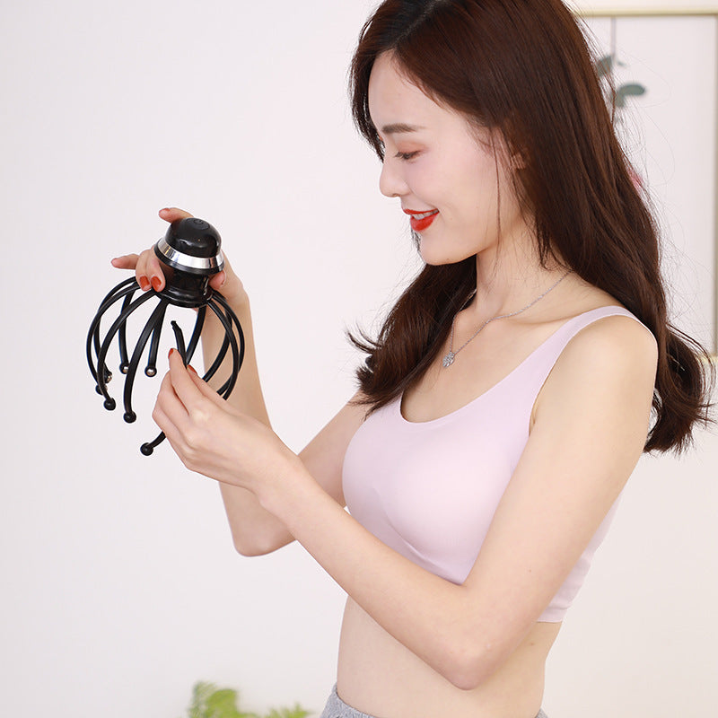 Vibration Head Massager Scalp Relaxation 12 Claw Electric Head Massager Octopus Point Massager Wholesale - Guiaz