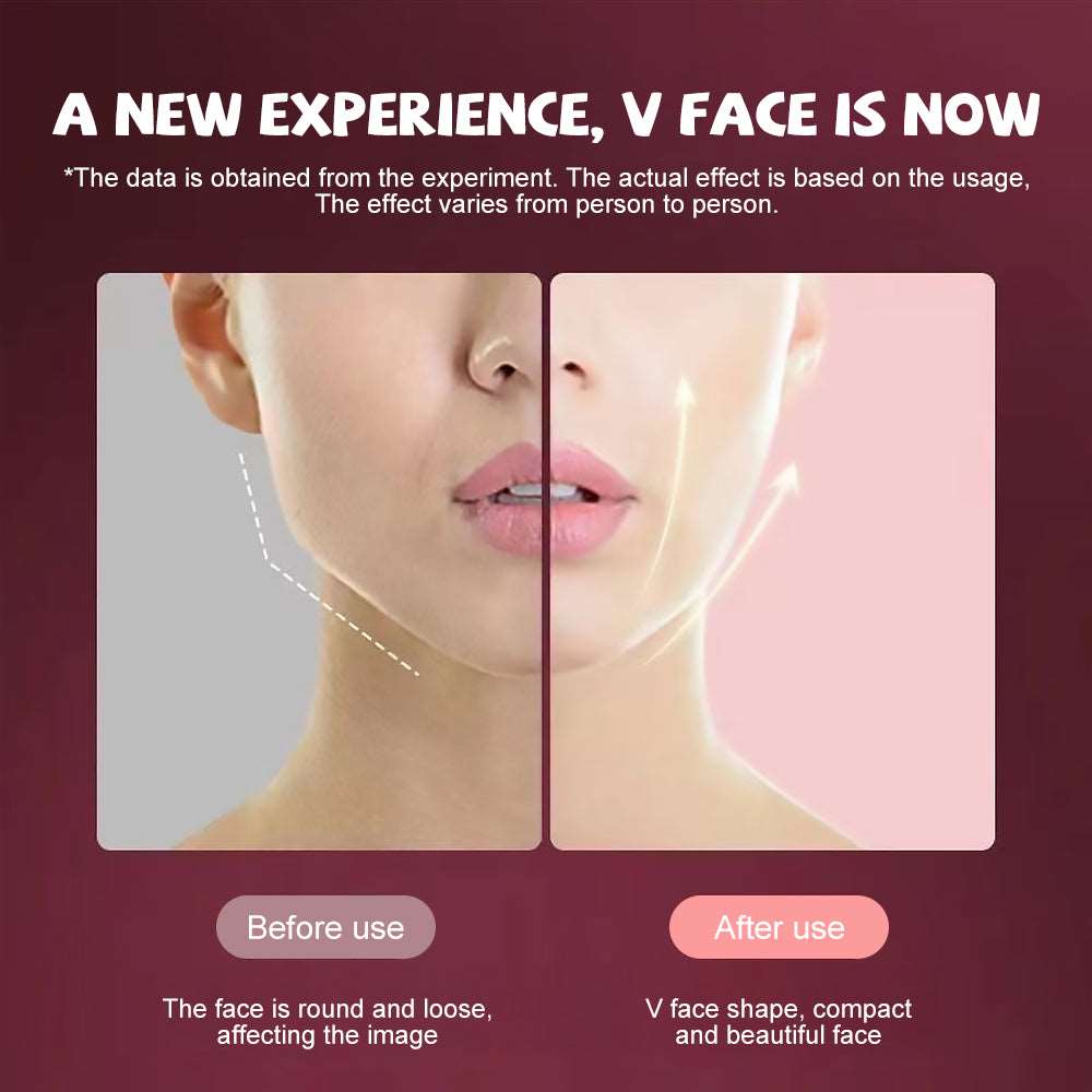 Microcurrent Face Massager EMS LED Photon Therapy V Shape Slimming Reduce Double Chin Remover Wrinkle Facial Lifting Device - Guiaz